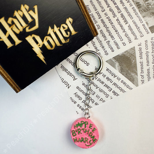 Happee Birthdae Harry Cake keychain