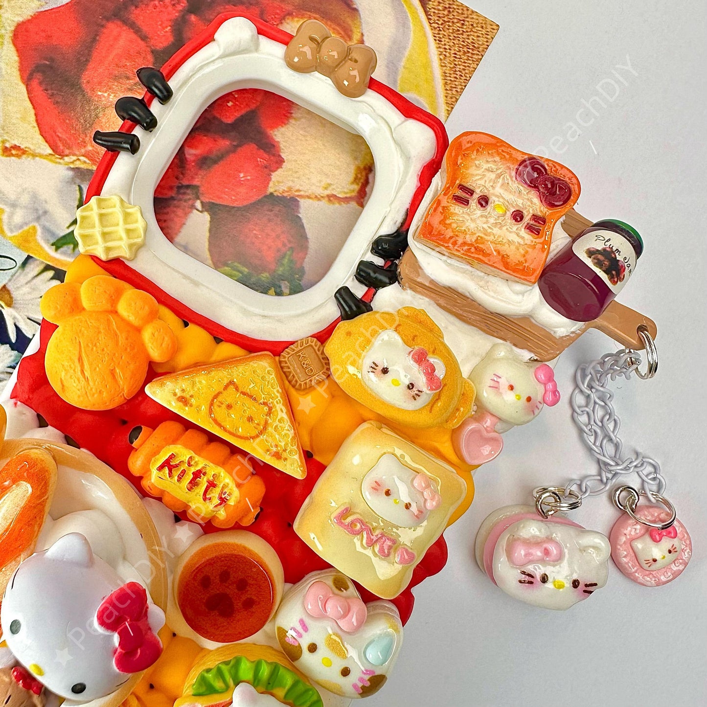 Hellokitty With Miniature Food Decoden Phone Case