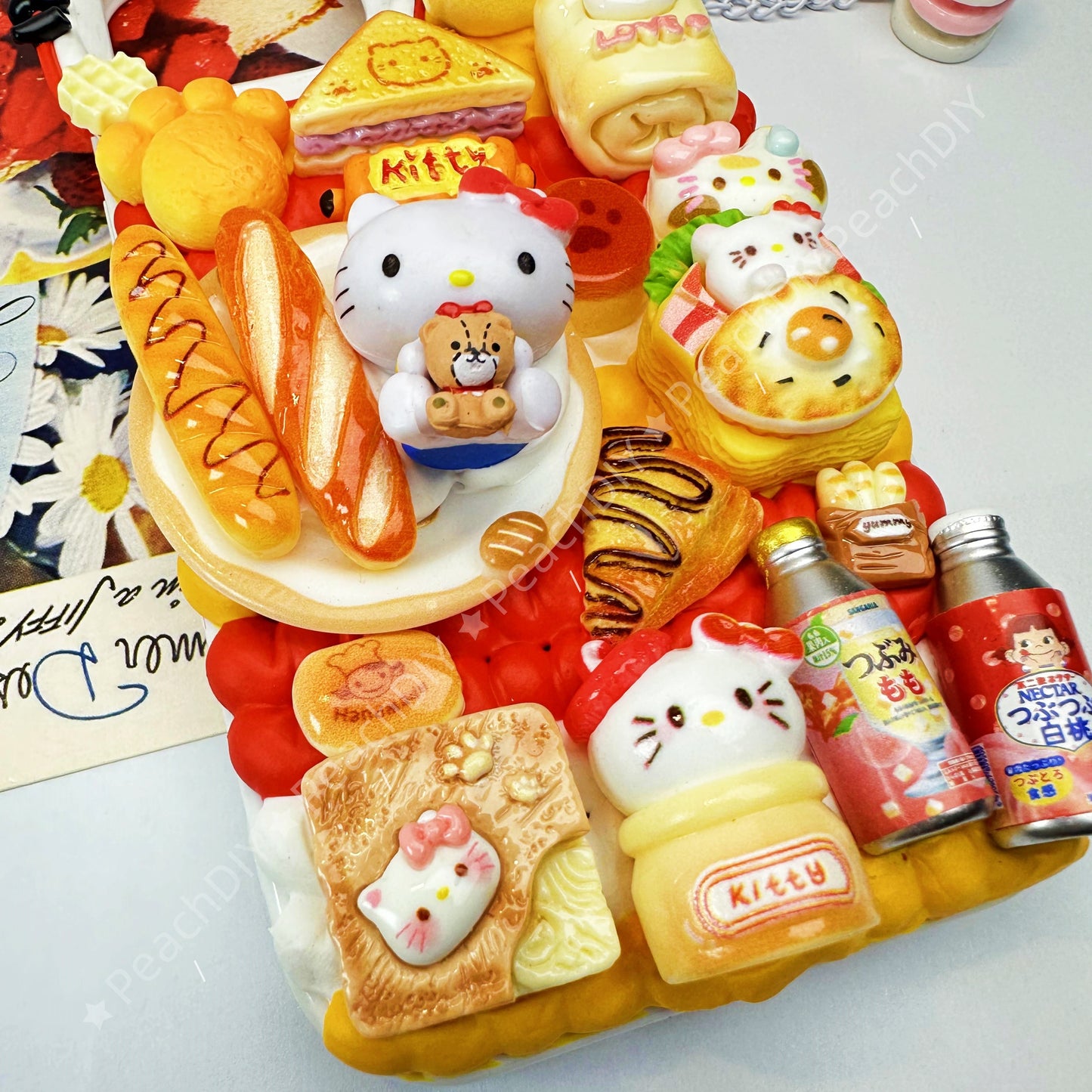 Hellokitty With Miniature Food Decoden Phone Case