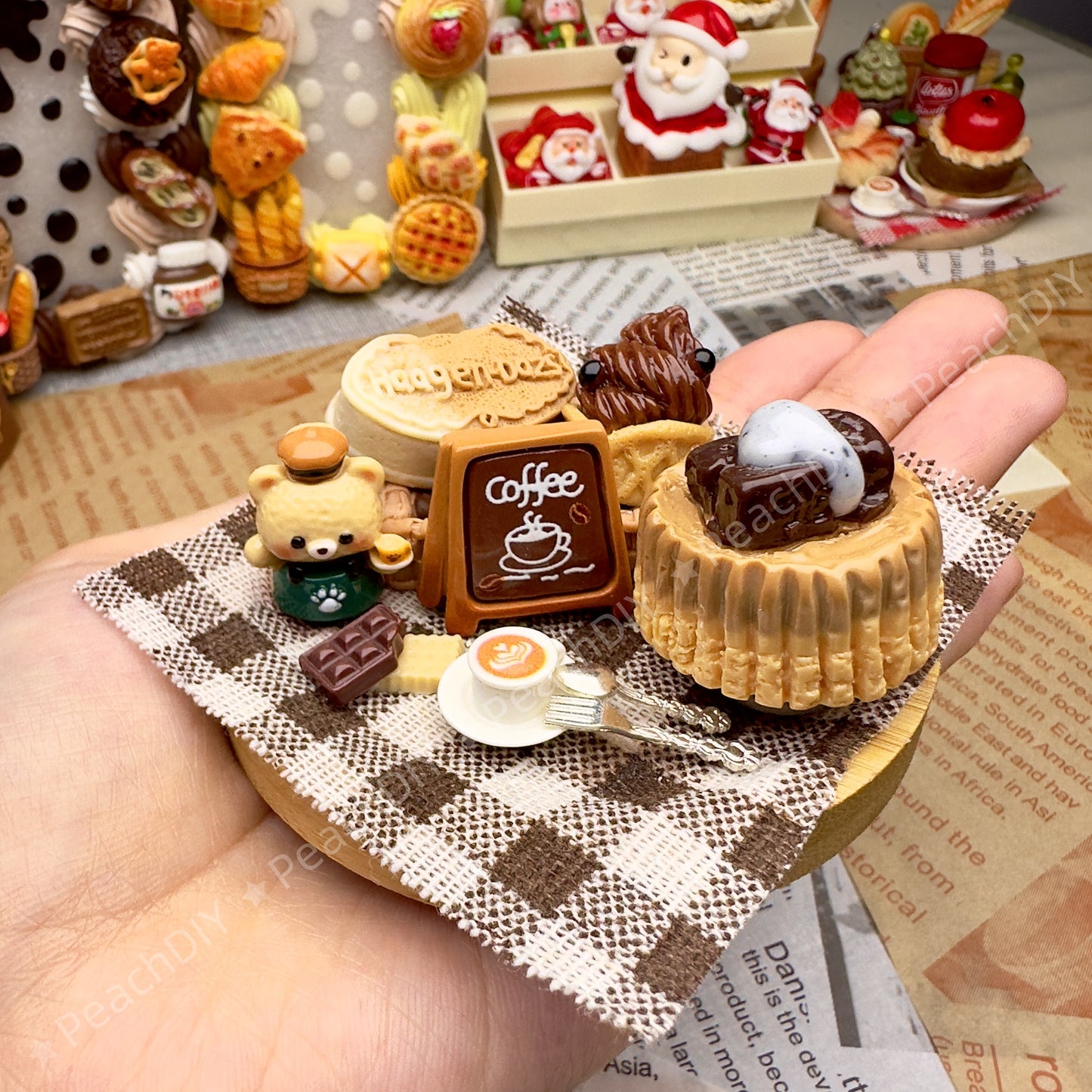 Miniature Bear Café Dessert Decor