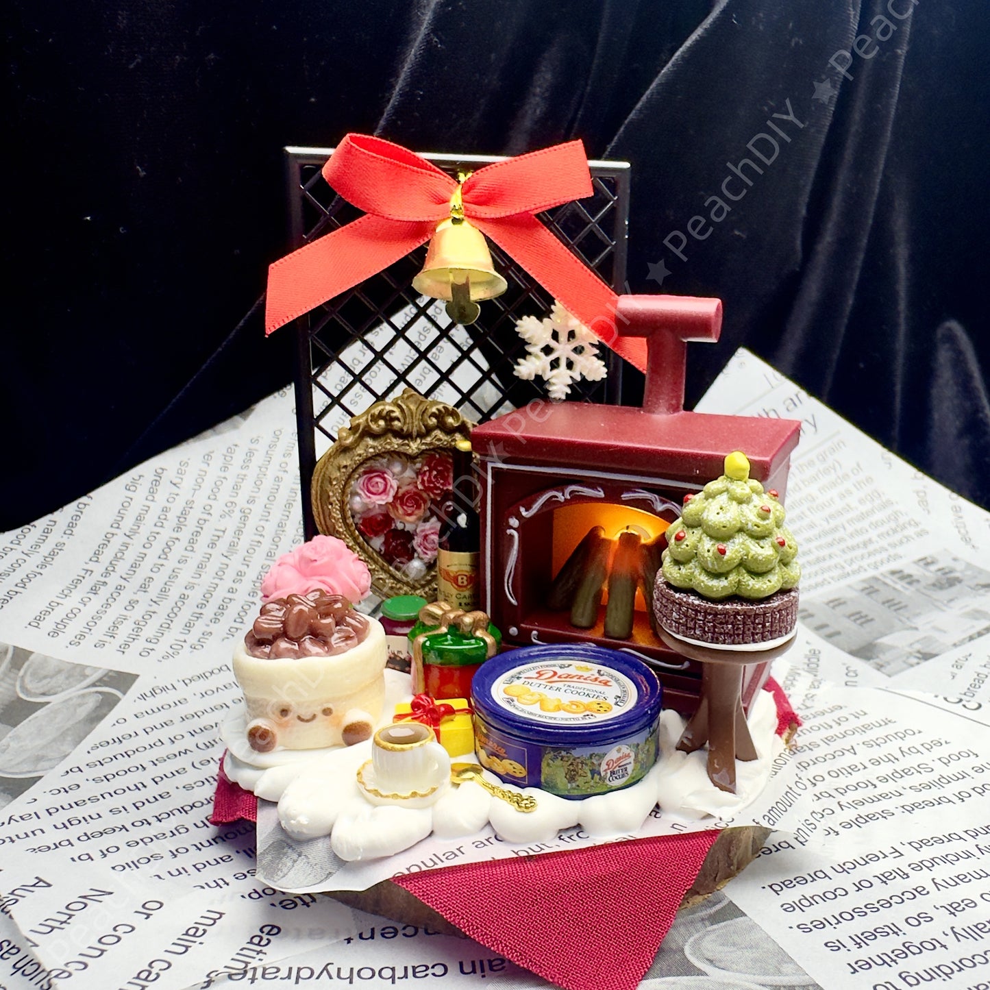 Handcrafted holiday decor for dollhouses