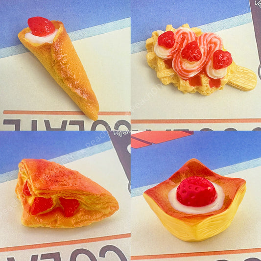 Miniature strawberry dessert for dollhouses
