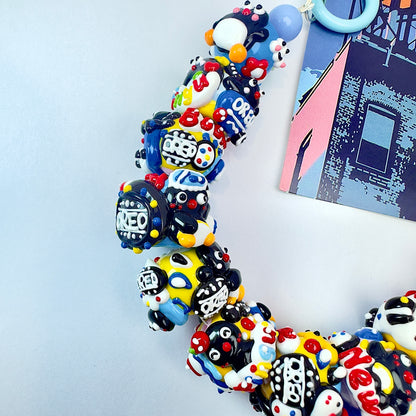 DIY Hand Painted Beads Oreo Style Phone Chain