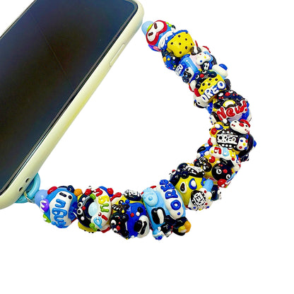 DIY Hand Painted Beads Oreo Style Phone Chain