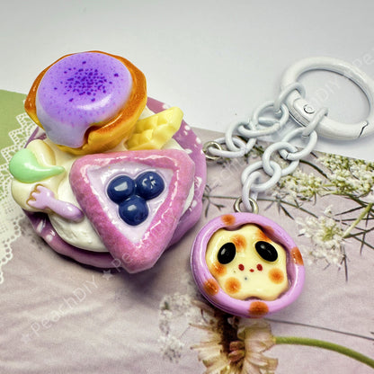 Miniature Purple Lava Tart Decoden Keychain