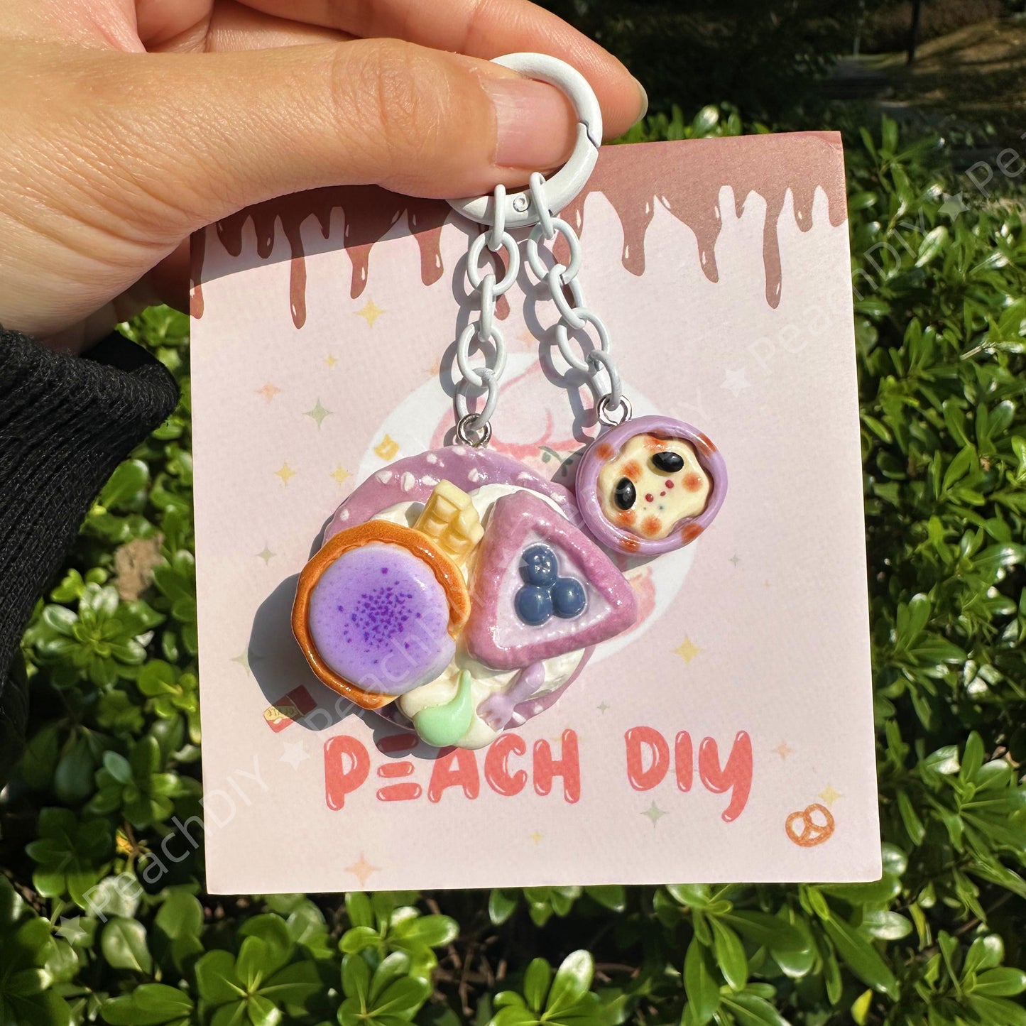 Miniature Purple Lava Tart Decoden Keychain